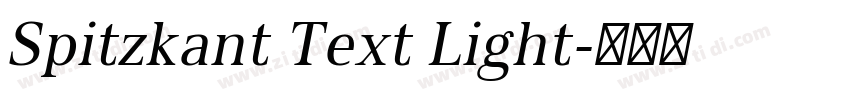 Spitzkant Text Light字体转换